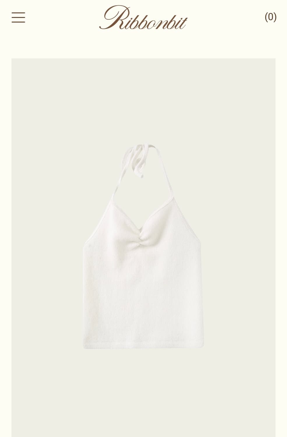 리본빛 Fallon Halter Neck - Ivory  새상품 상품이미지2