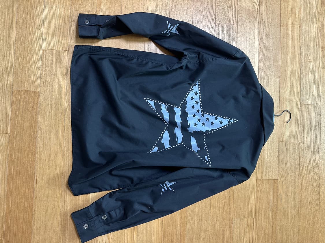 WESKEN Cubid detailed shirt (BLACK) 상품이미지3