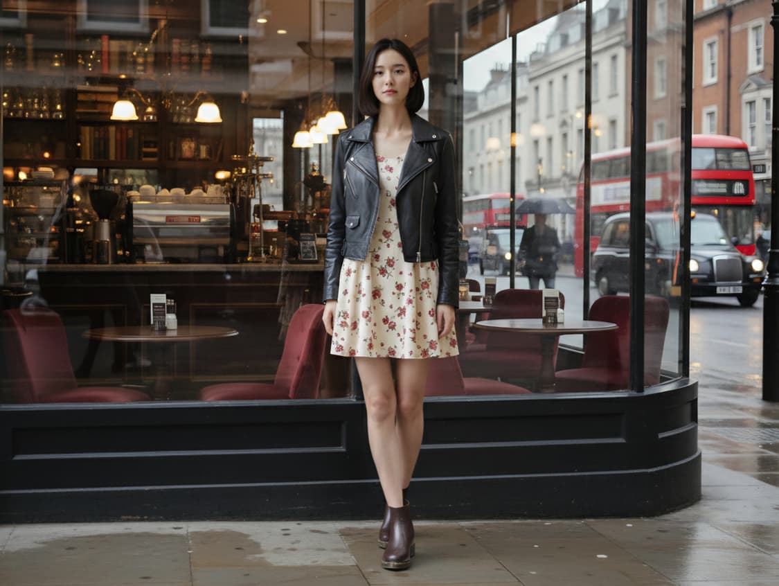 ICINOO 천연 양가죽 라이더 자켓 상품이미지1