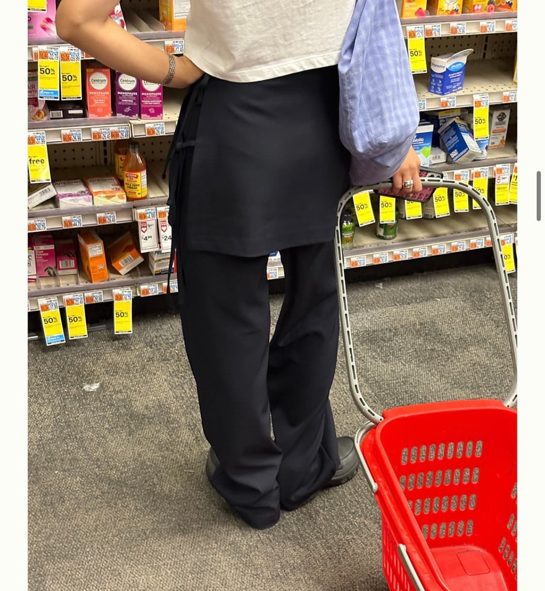 러브바이무드 스커트 슬랙스 네이비 s 상품이미지2