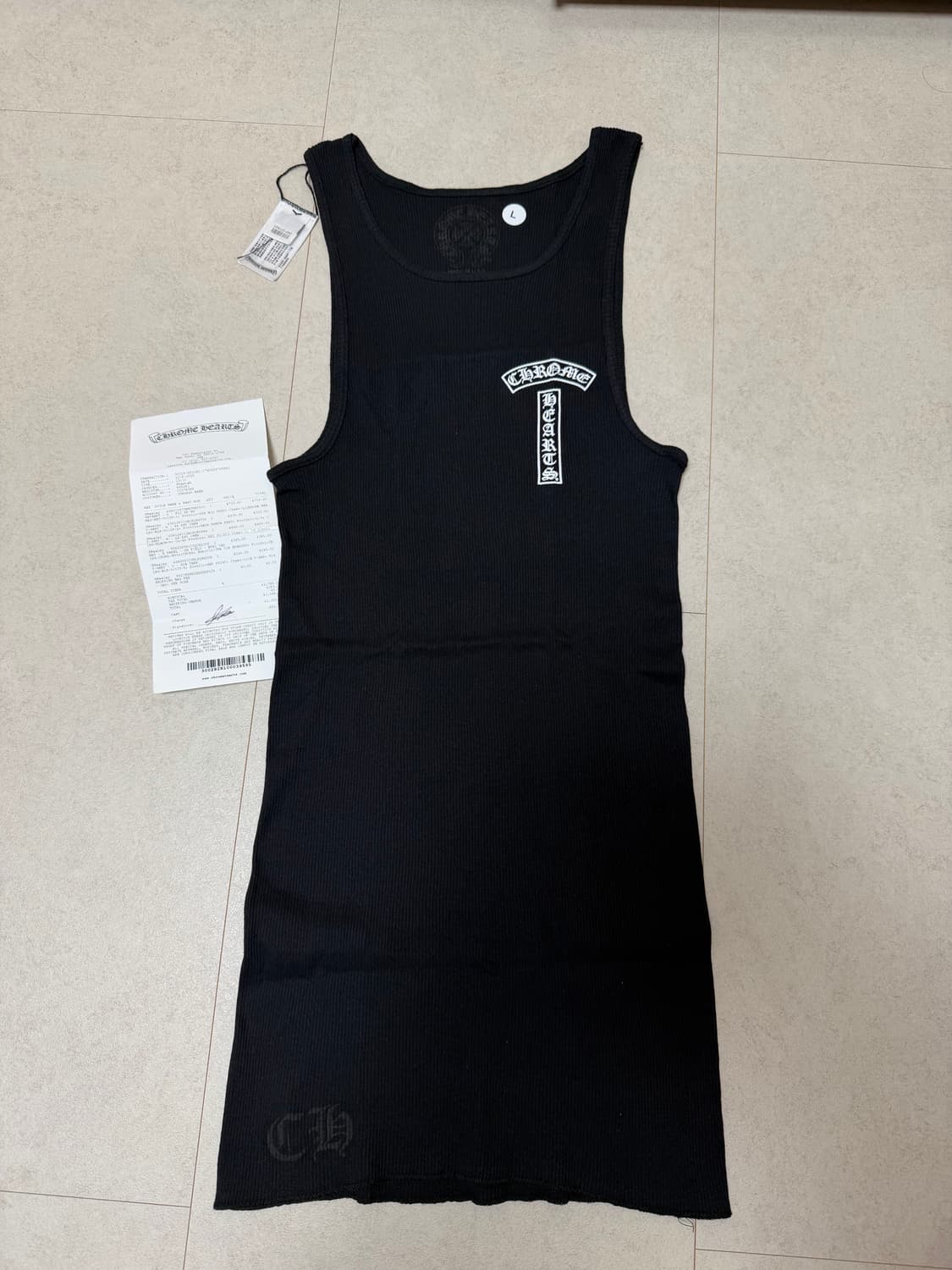 (미시착 새상품) 크롬하츠 크로스 탱크탑 나시 L 상품이미지1