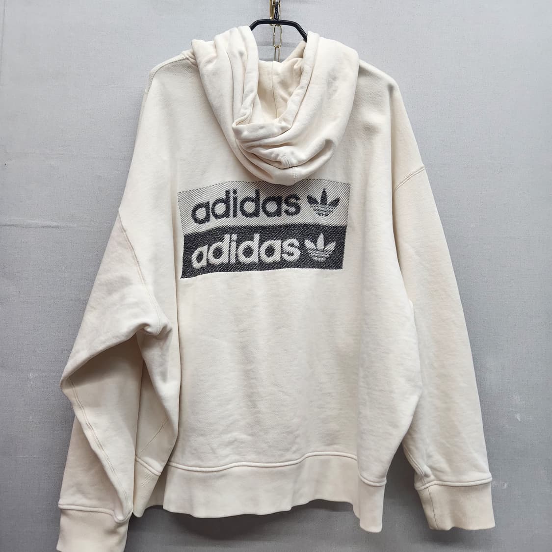 아디다스 백 빅로고 오버핏 후드티 XL(3XL) 상품이미지4