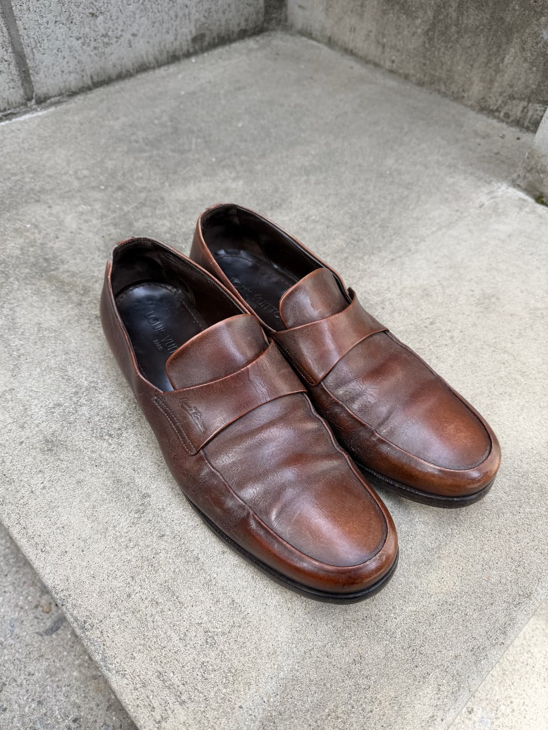 2000s LOUIS VUITTON 빈티지 루이비통 레더 로퍼 상품이미지4