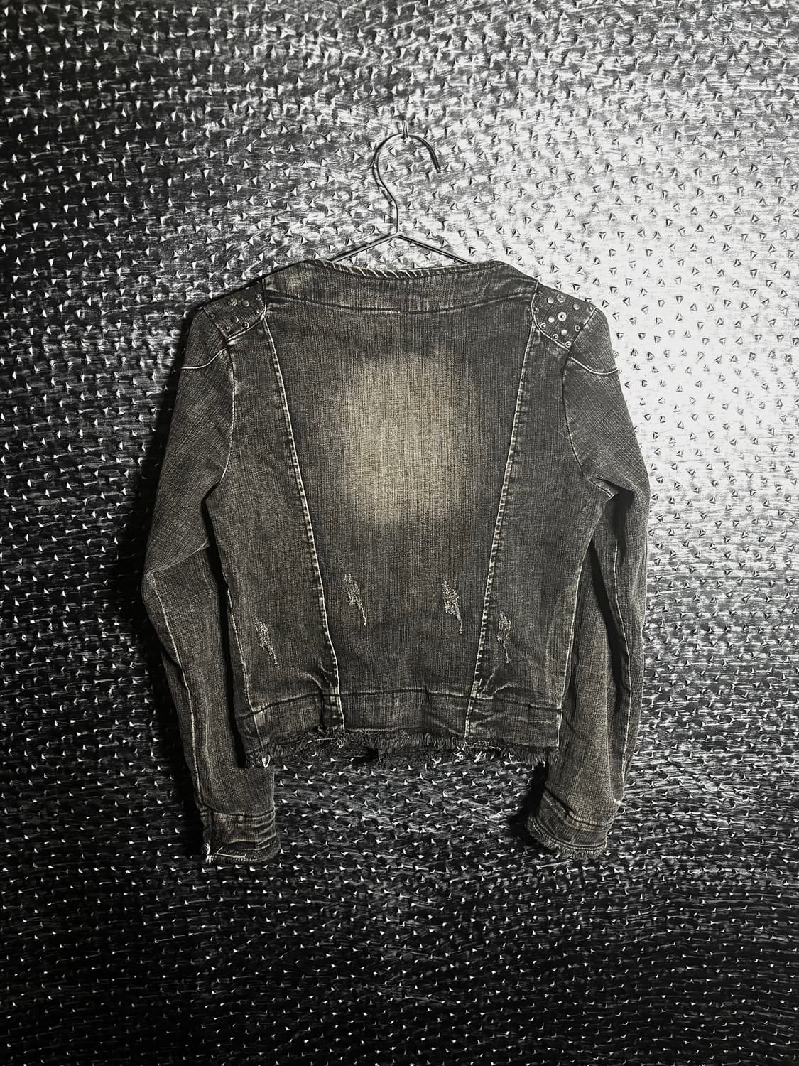 숄더 스터드 데님 라이더자켓 상품이미지2