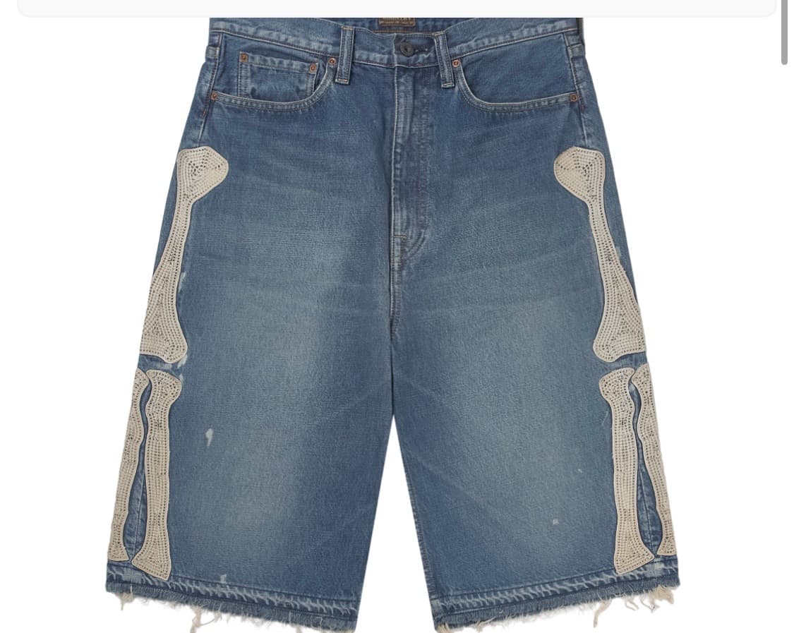 [32] 캐피탈 본 데님 숏 팬츠 인디고 상품이미지1