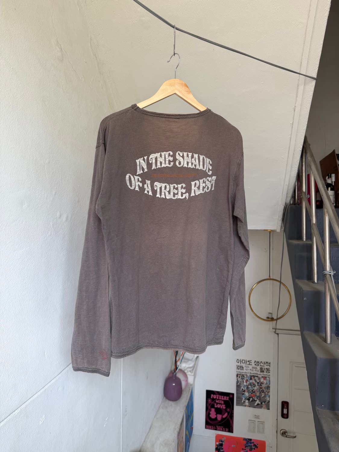 100% 코튼 루즈핏 빈티지 프린팅 티셔츠 상품이미지5