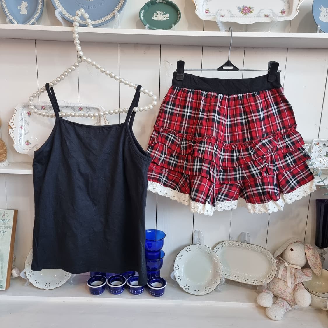 블랙 레이스 나시 탑 상품이미지2