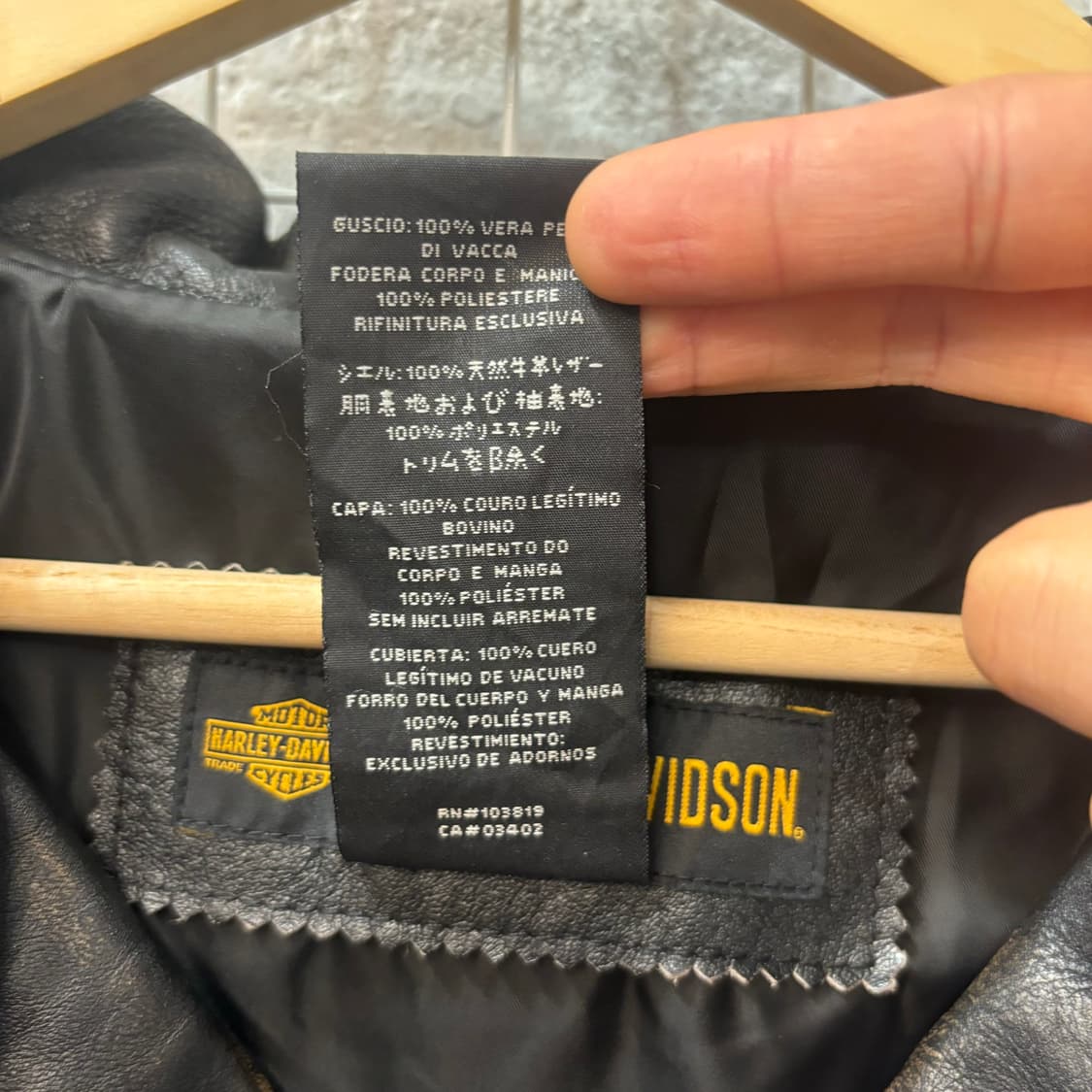 할리데이비슨 빈티지 디스트레스드 블랙 레더 자켓 XL 상품이미지6