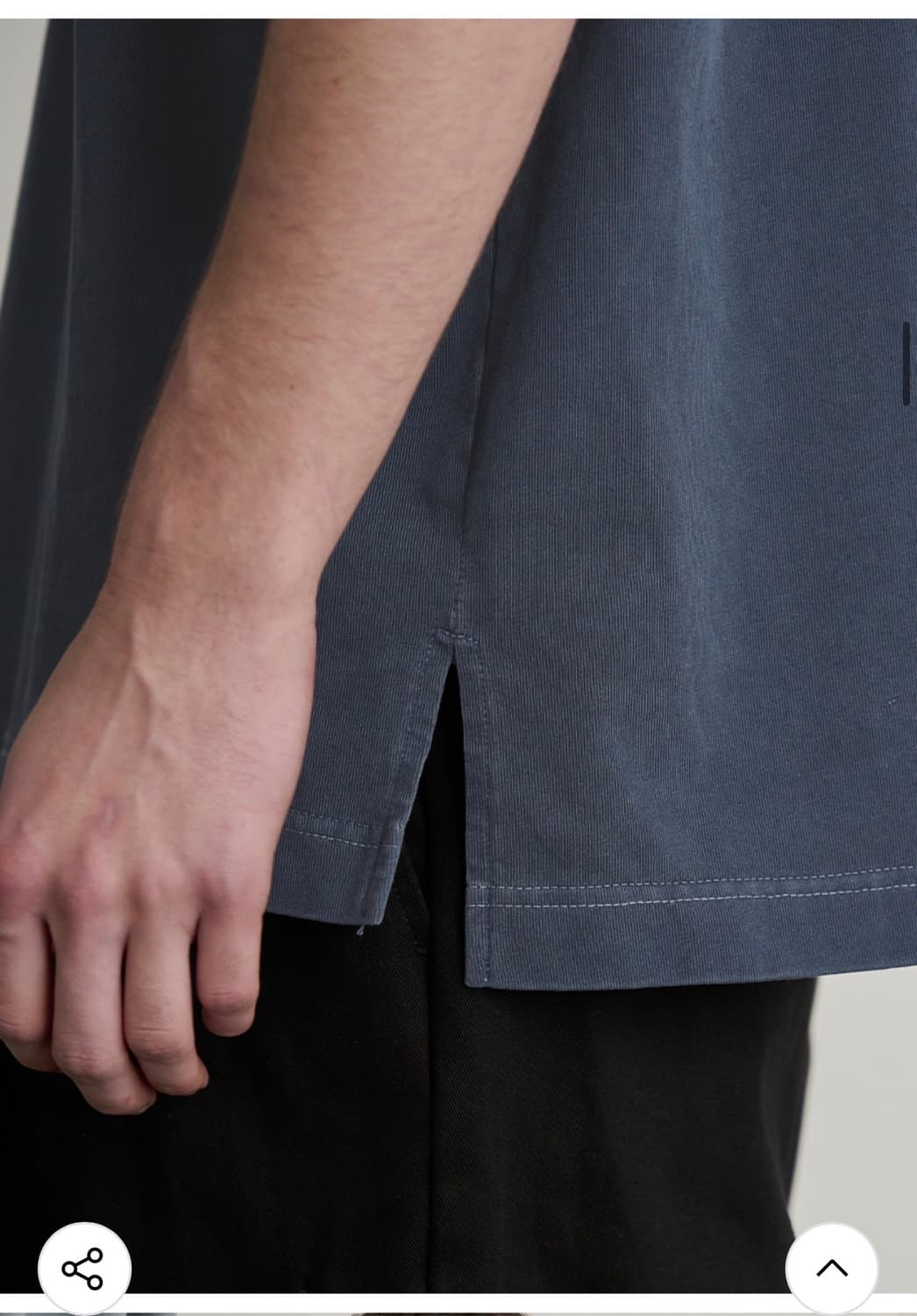 (XL) 드로우핏 슬레이 피그먼트 워싱 티셔츠 [D.BLUE] 반팔 상품이미지5