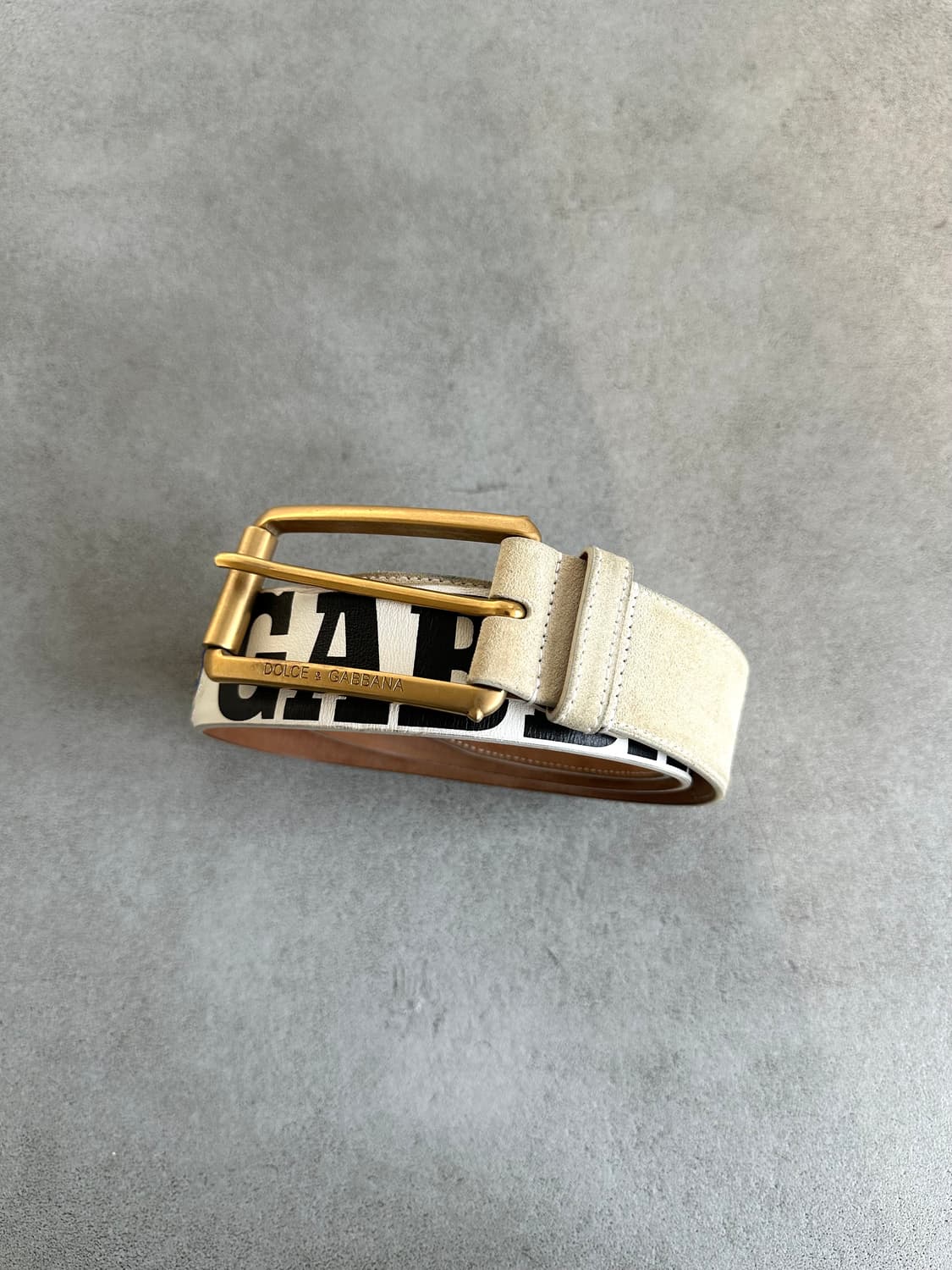 돌체앤가바나 2000s boxe 로고 레더 벨트 상품이미지4