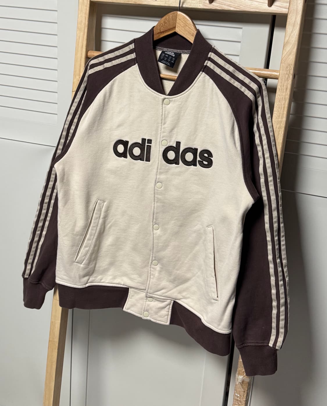 대장 아디다스 삼선 브라운 빅로고 코튼 져지 자켓 상품이미지2