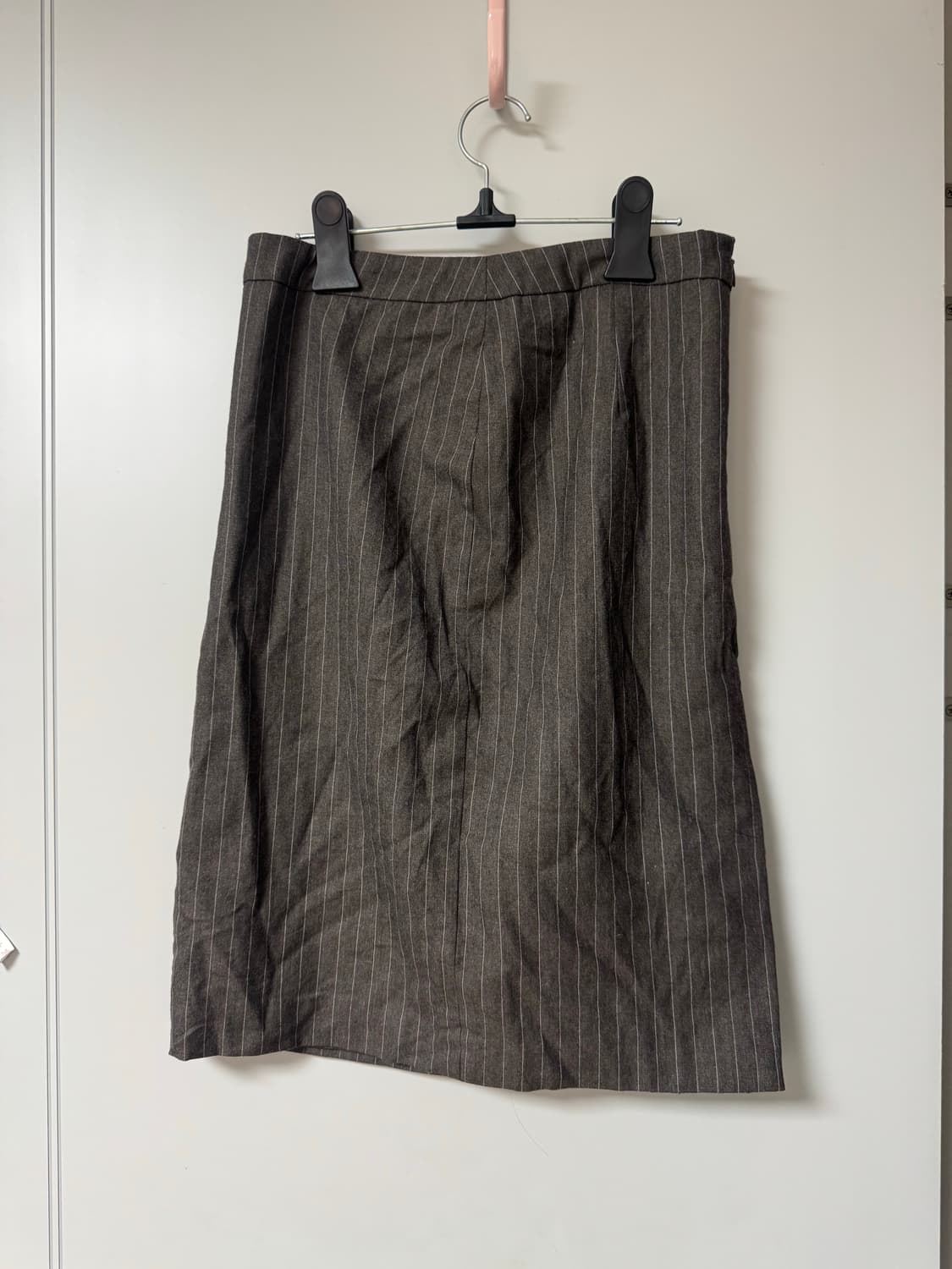 미디 스트라이프 치마 스커트 브라운 상품이미지1