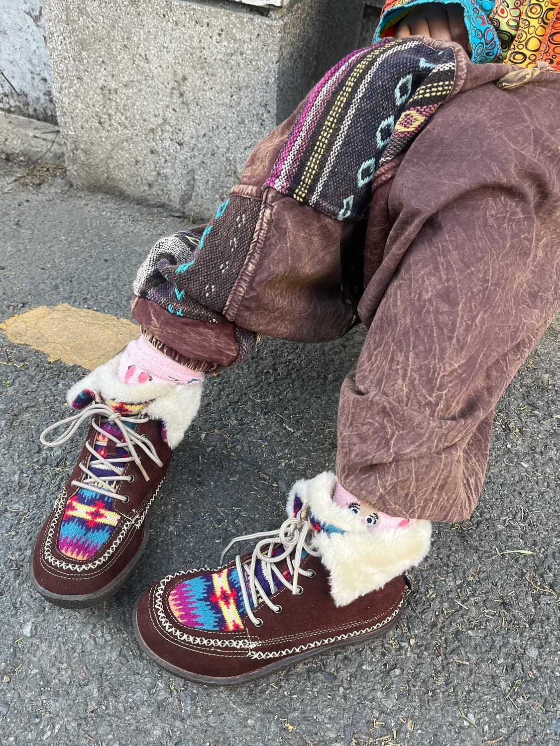 Outdoor 히피패턴 숏 부츠 상품이미지3