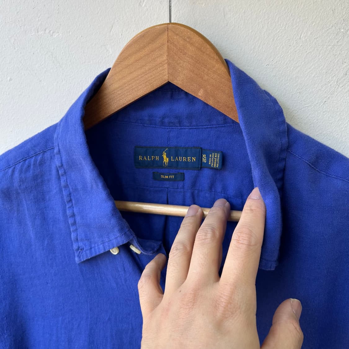 16720 - 폴로 랄프로렌 블루 린넨 셔츠 상품이미지3
