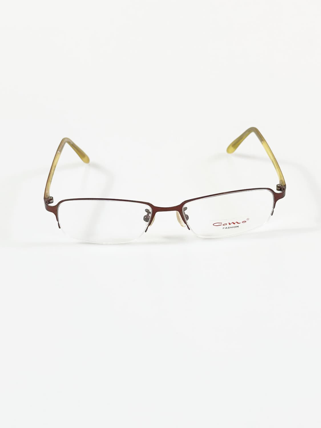 CAMO FASHION 반무테 메탈 스퀘어 빈티지 안경 상품이미지2
