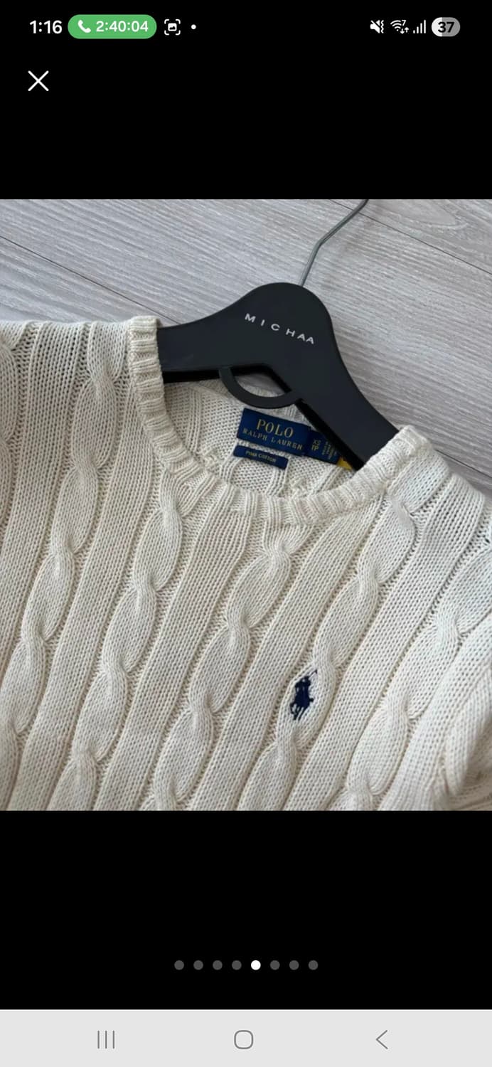 폴로 랄프로렌 케이블 니트 xs 상품이미지2
