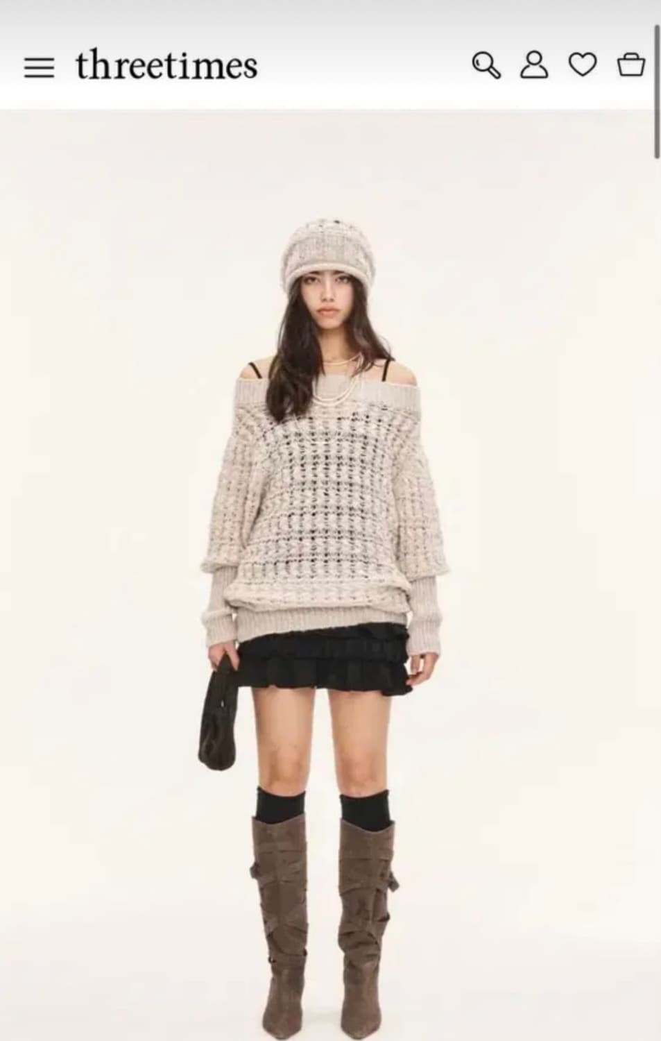 쓰리타임즈 멜로우 니트 새상품 상품이미지1