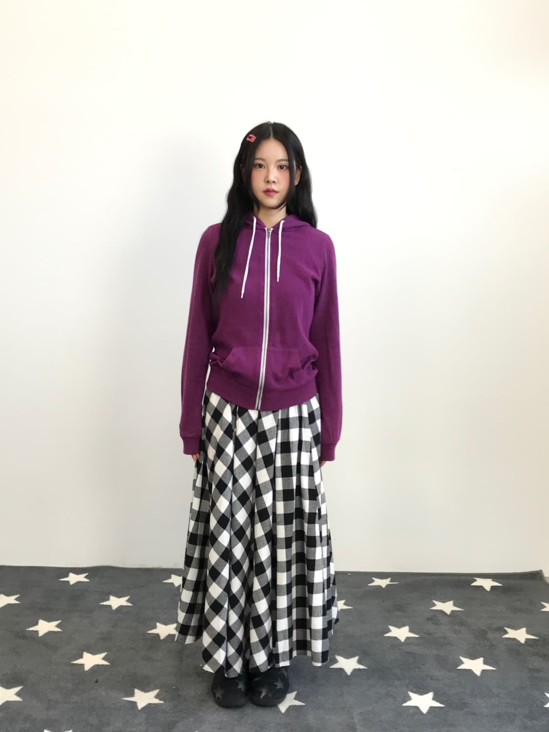 Jpn Big Checked Long Skirts 상품이미지2