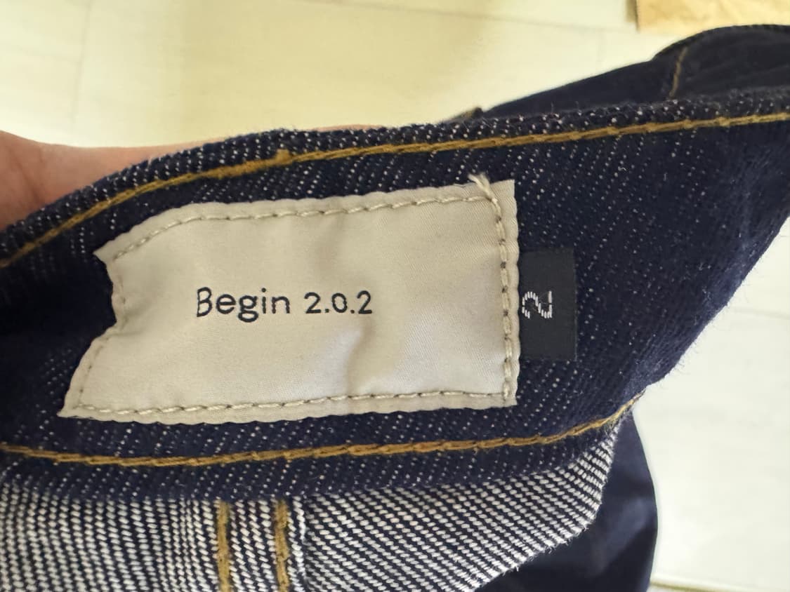 비긴202 더블니 데님 팬츠 [논페이디드 인디고]2size 상품이미지3