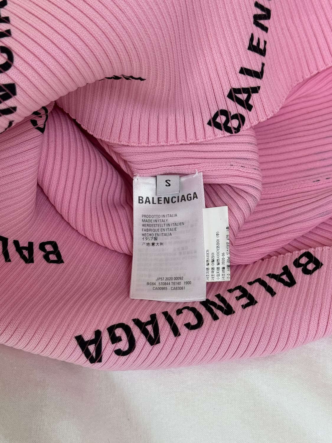 발렌시아가) 로고 골지 니트 티셔츠 상품이미지7