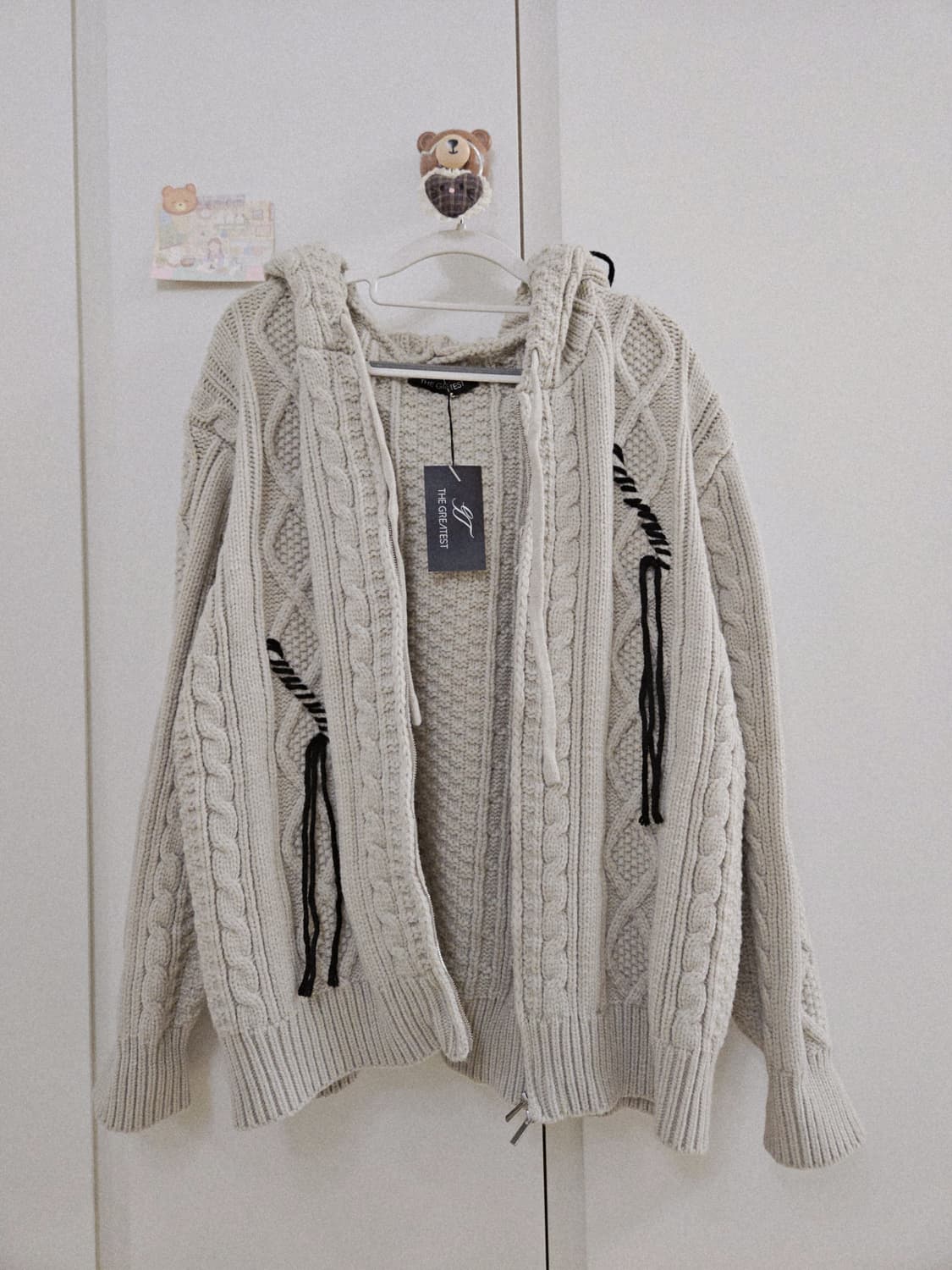 [새상품] 더그레이티스트 케이블 후드 니트가디건 상품이미지9