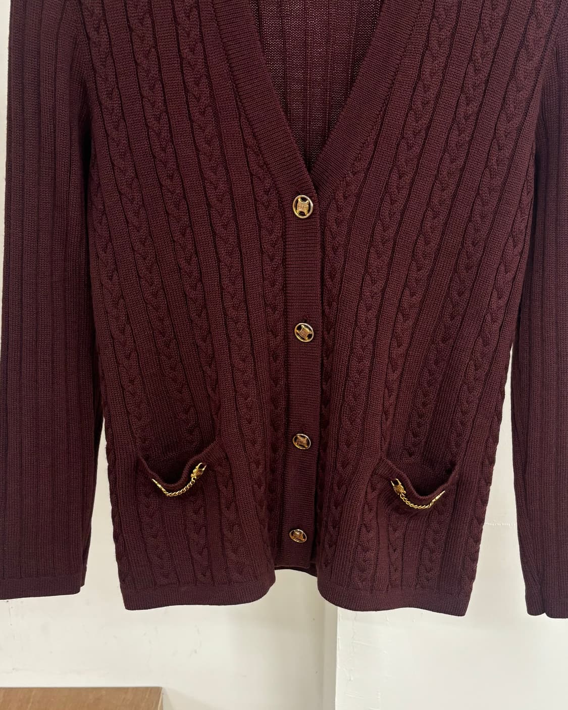 셀린느 케이블 니트 가디건 상품이미지5