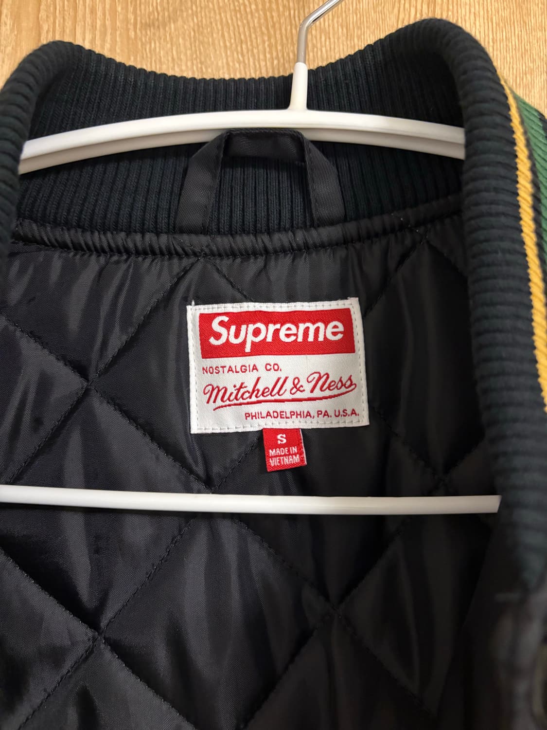 슈프림 미첼 & 네스 카모 로고 바시티 자켓 상품이미지5