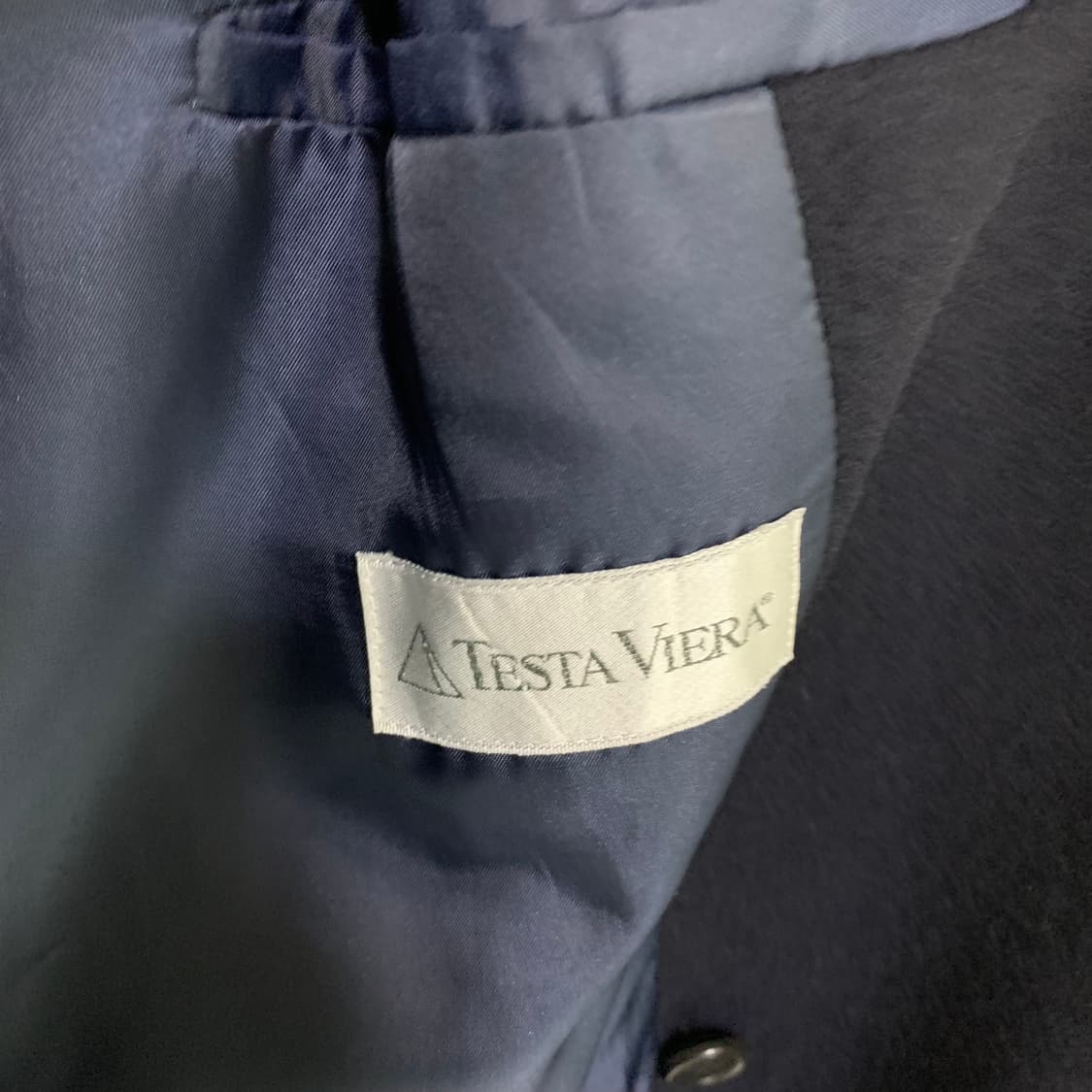 jpn 일본 빈티지 네이비 더블 버튼 하프코트 캐시미어 100% 상품이미지6