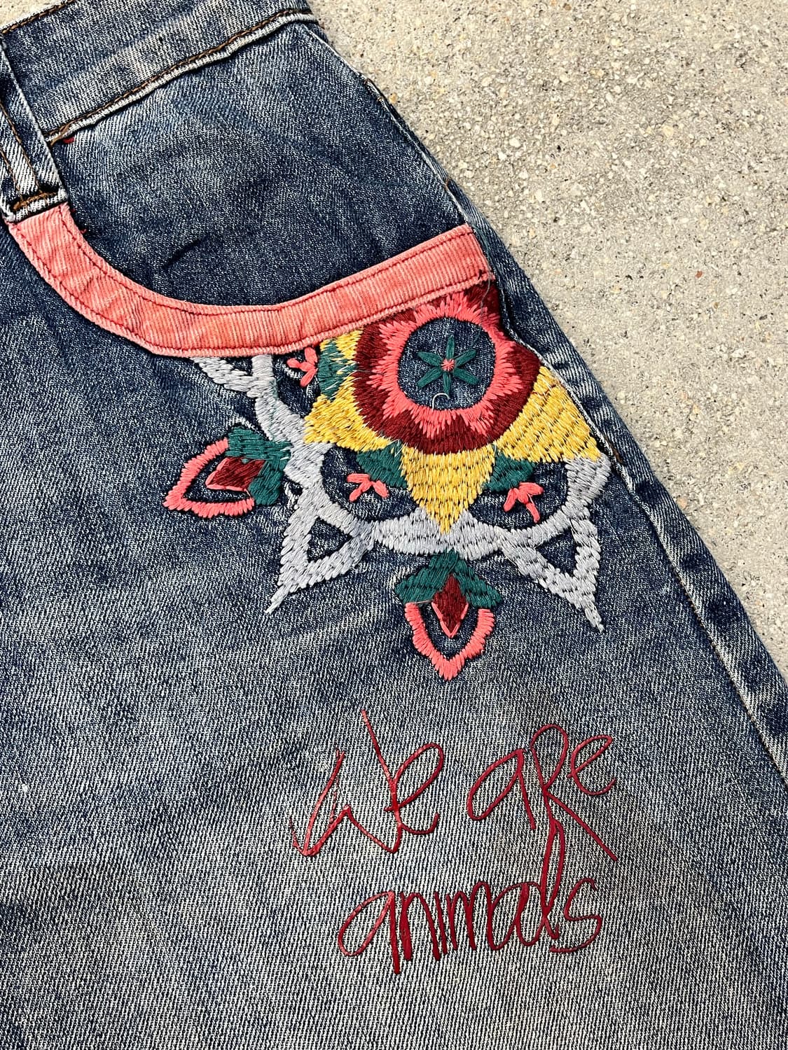 Desigual 자수 데님 스커트 상품이미지3