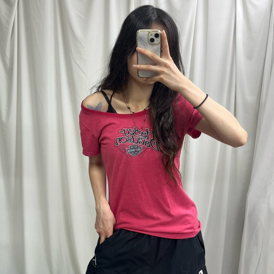 Harley davidson pink T-shirts 상품이미지3