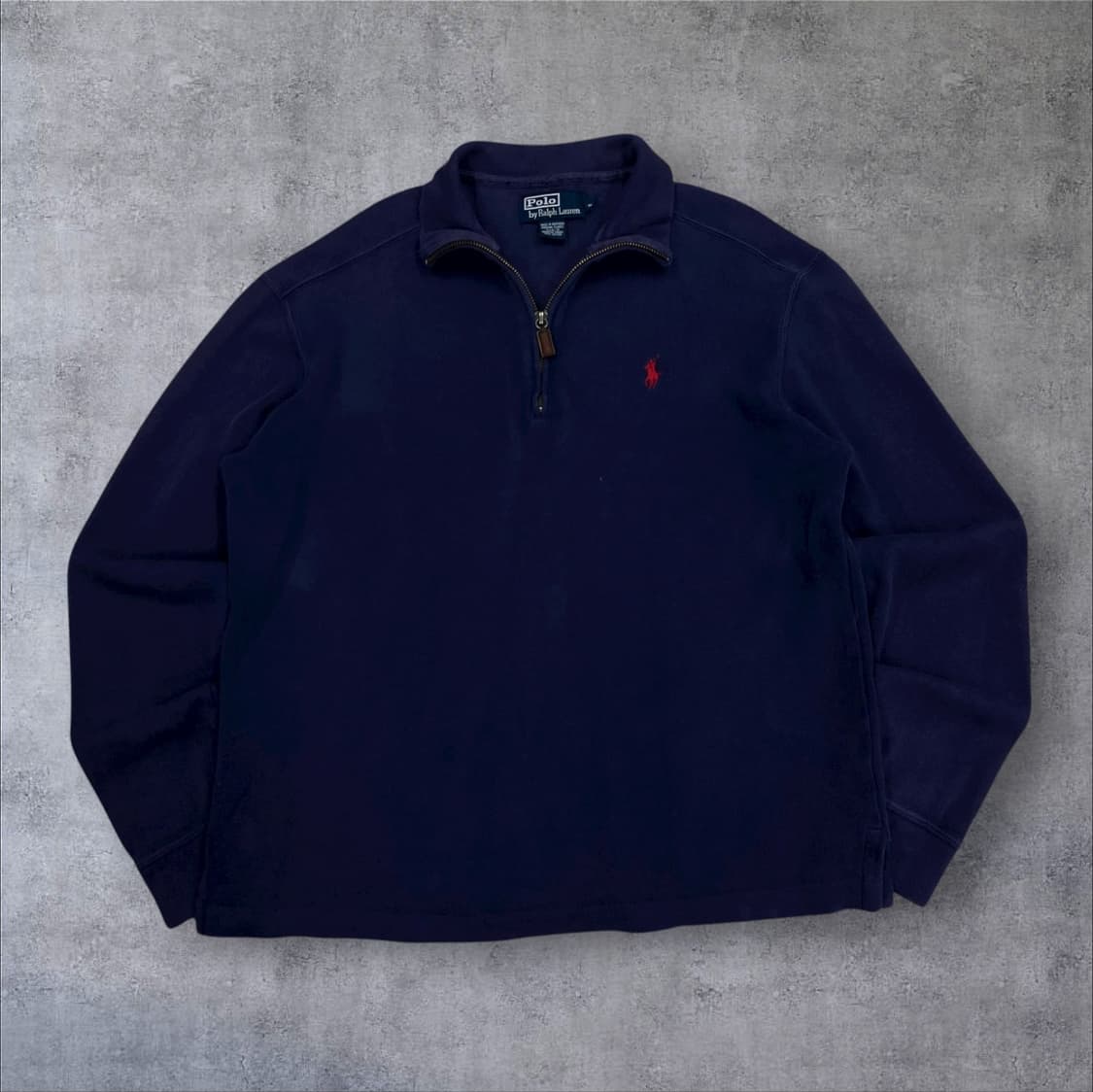폴로 랄프 로렌 네이비 컬러 스몰 포니 하프 집업 니트 상품이미지1