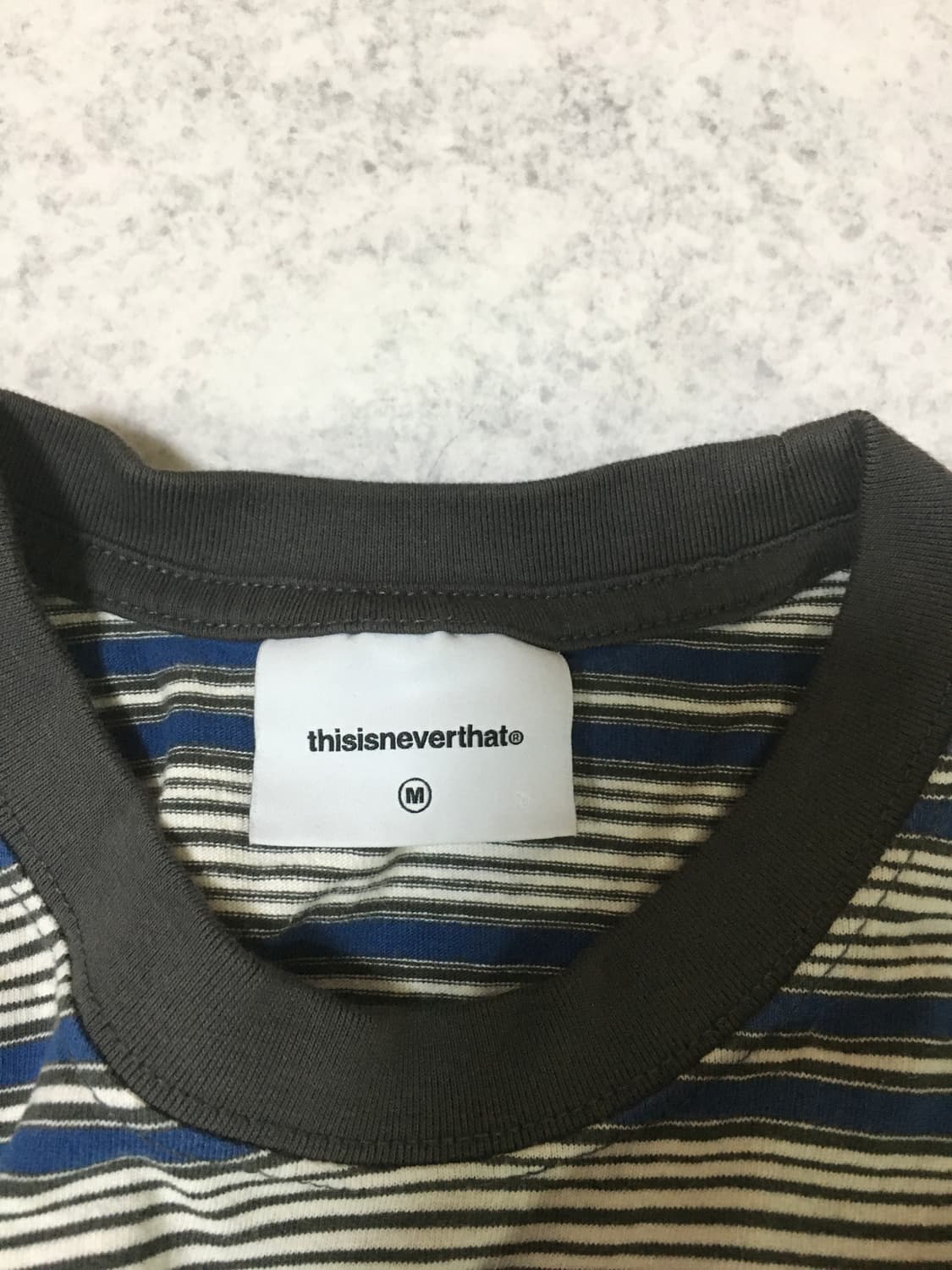 디스이즈네버댓 스트라이프 티 블루 M사이즈 상품이미지3