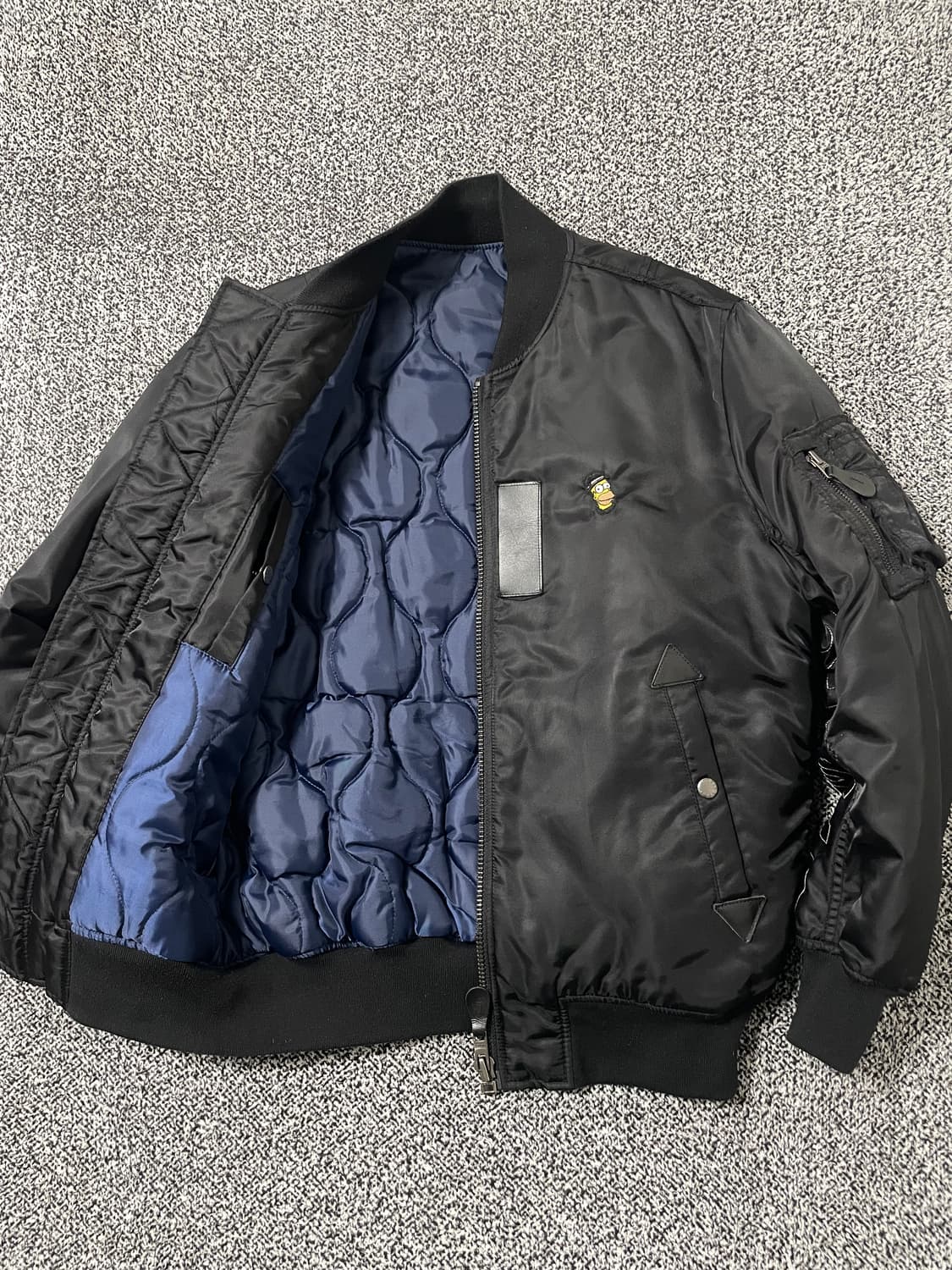 빈티지9. 스테레오 바이널즈 DJ 호머 심슨 MA-1 봄버 자켓 점퍼 상품이미지3