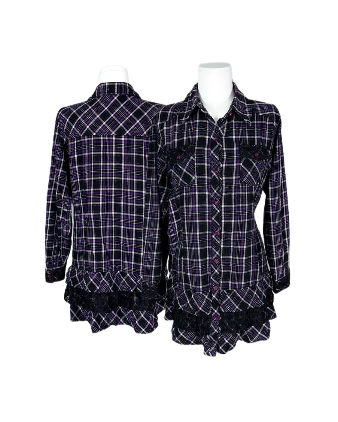 violet glitter check lace dres 상품이미지1