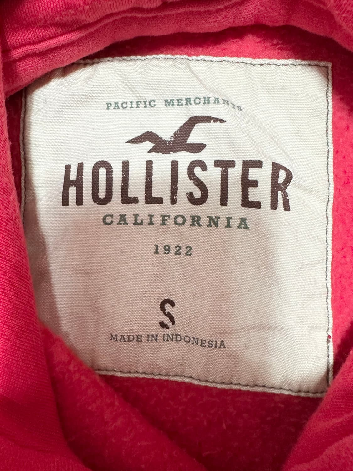 홀리스터 로고 핑크 후드티 상품이미지4