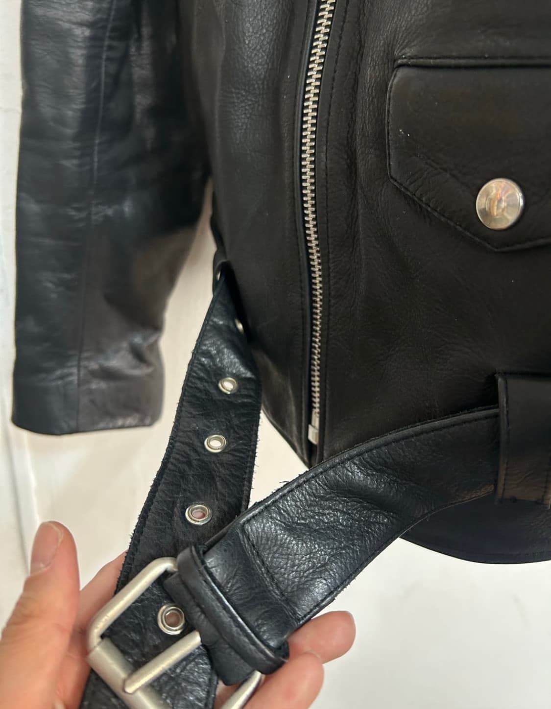 산드로옴므 라이더 가죽자켓 상품이미지3