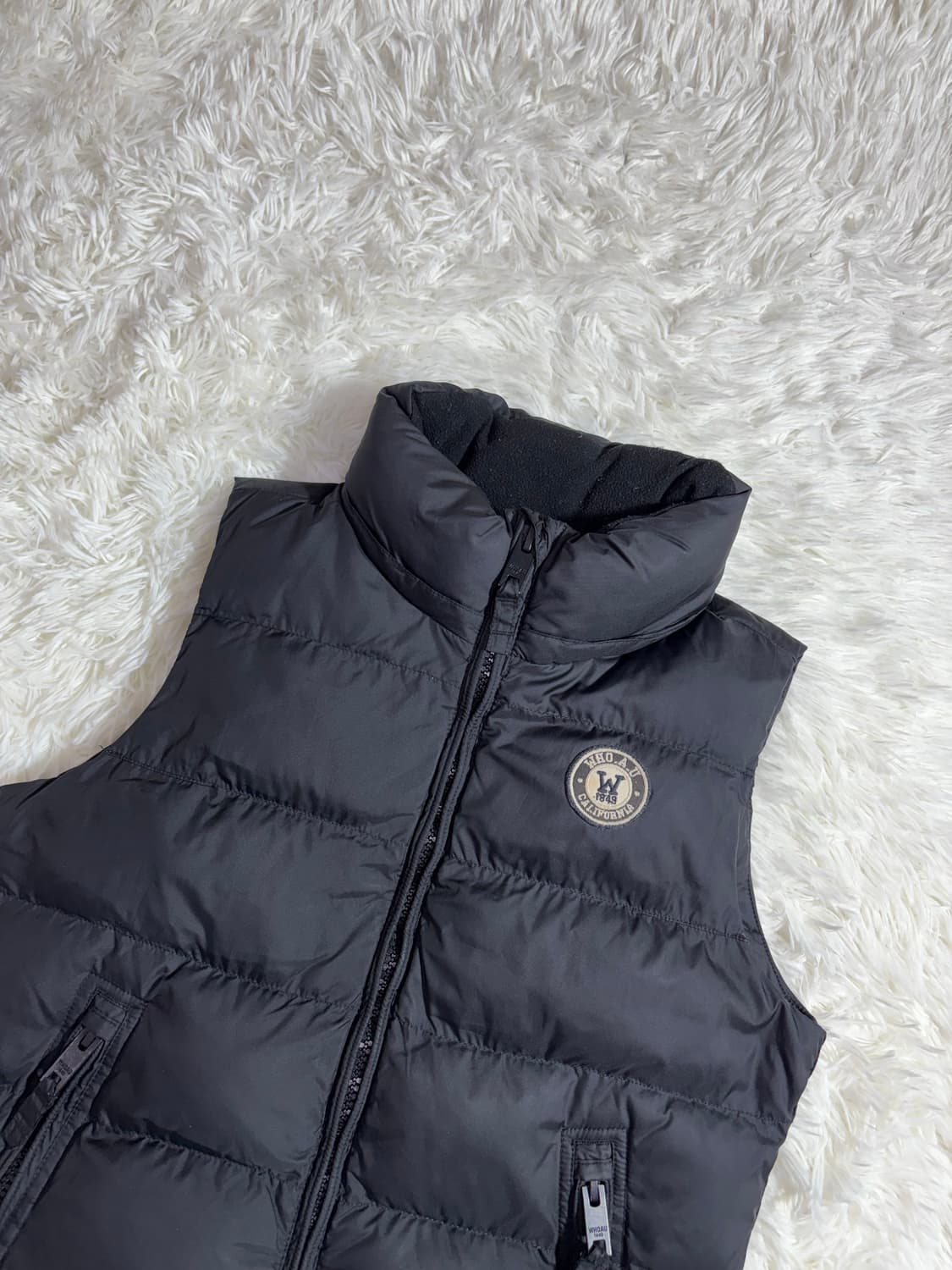 후아유 블랙 패딩조끼  상품이미지3