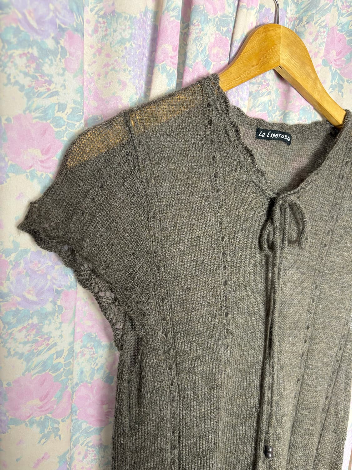 애쉬 브라운 반소매 니트  상품이미지7