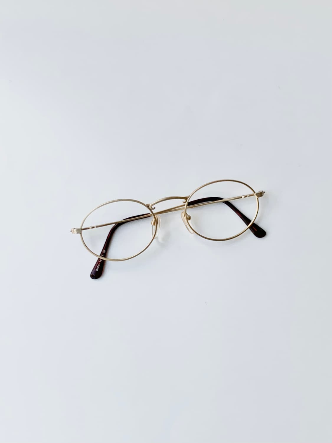 [픽키-612] 골드 라운드 메탈 안경 데드스탁 빈티지 조각 디테일 프레 상품이미지2
