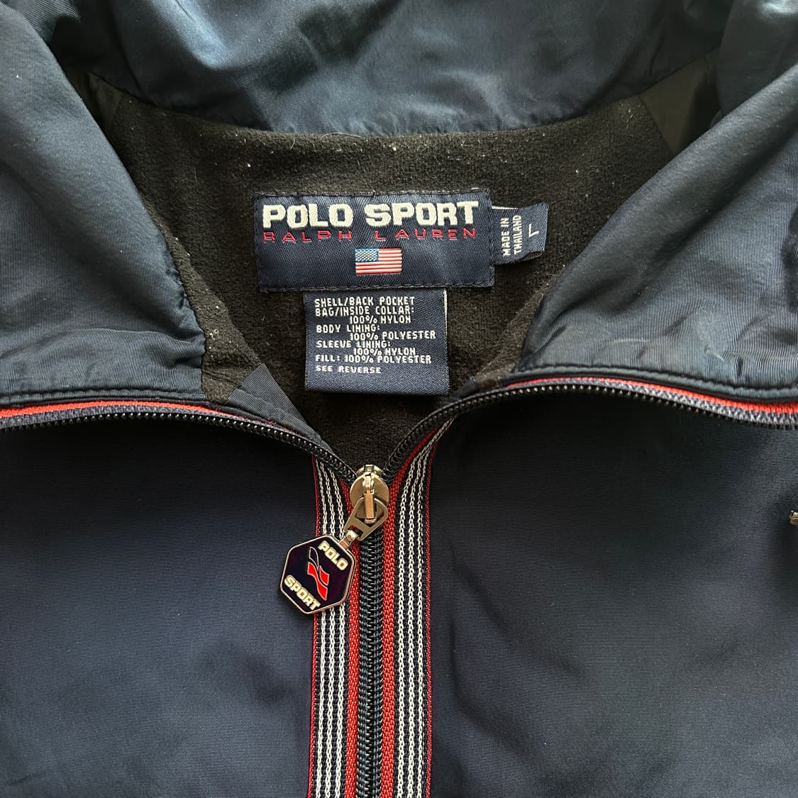 90s 폴로 스포츠 빈티지 아노락 플리스 안감 바람막이 L 상품이미지5