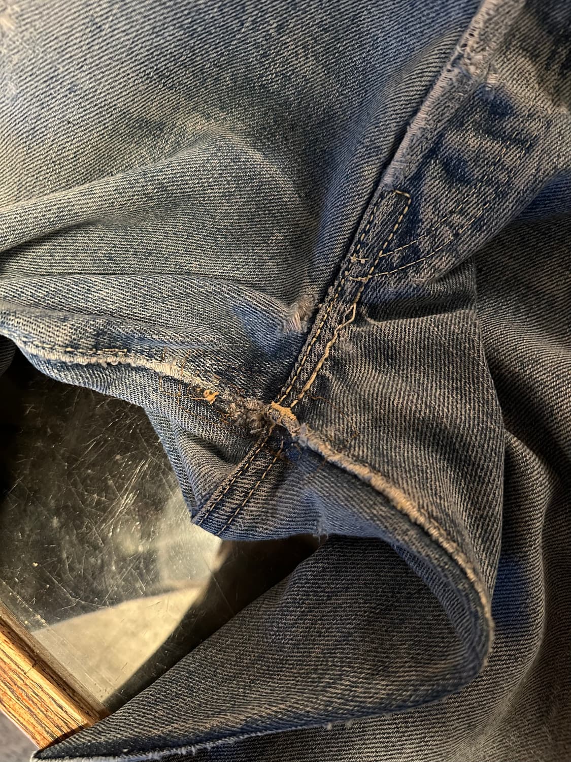50s USA 빈티지 리바이스 501XX 오리지널 셀비지 데님 팬츠 상품이미지7