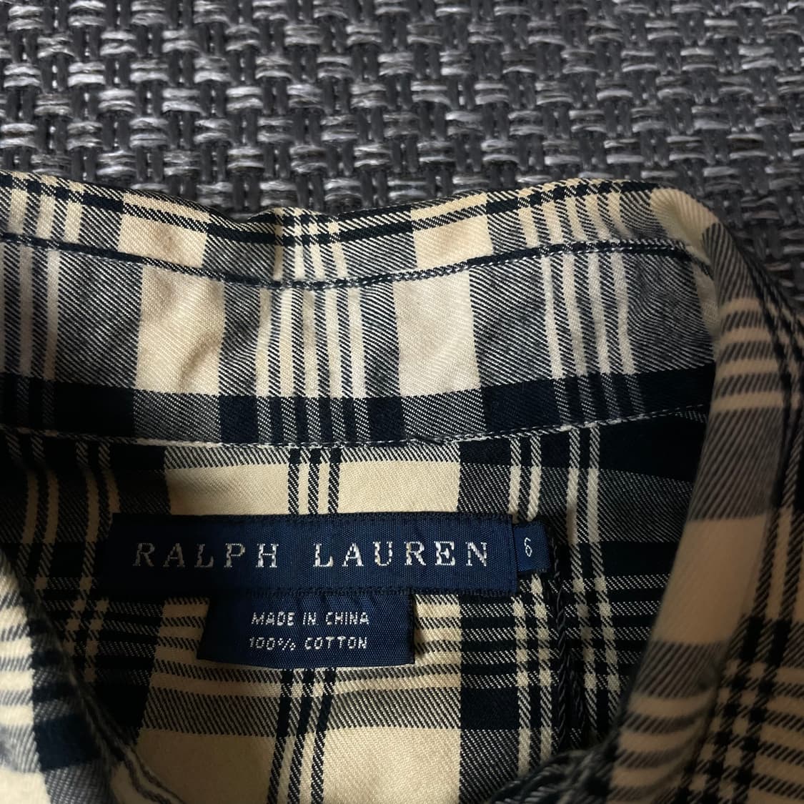 폴로 랄프로렌 블랙 베이지 체크 투포켓 긴팔 셔츠 6 상품이미지4