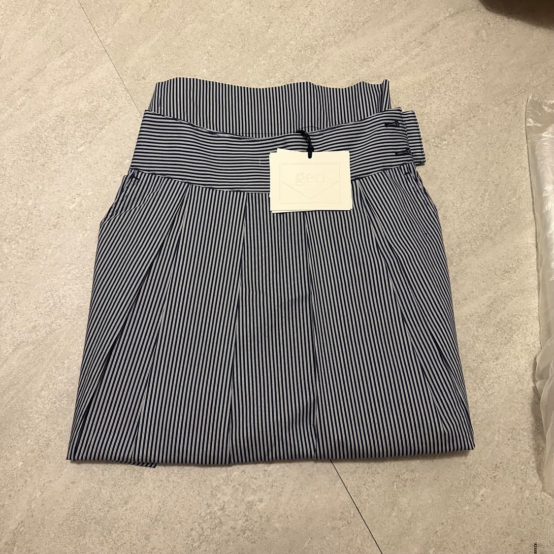 게드 스트라이프 롱스커트 상품이미지2