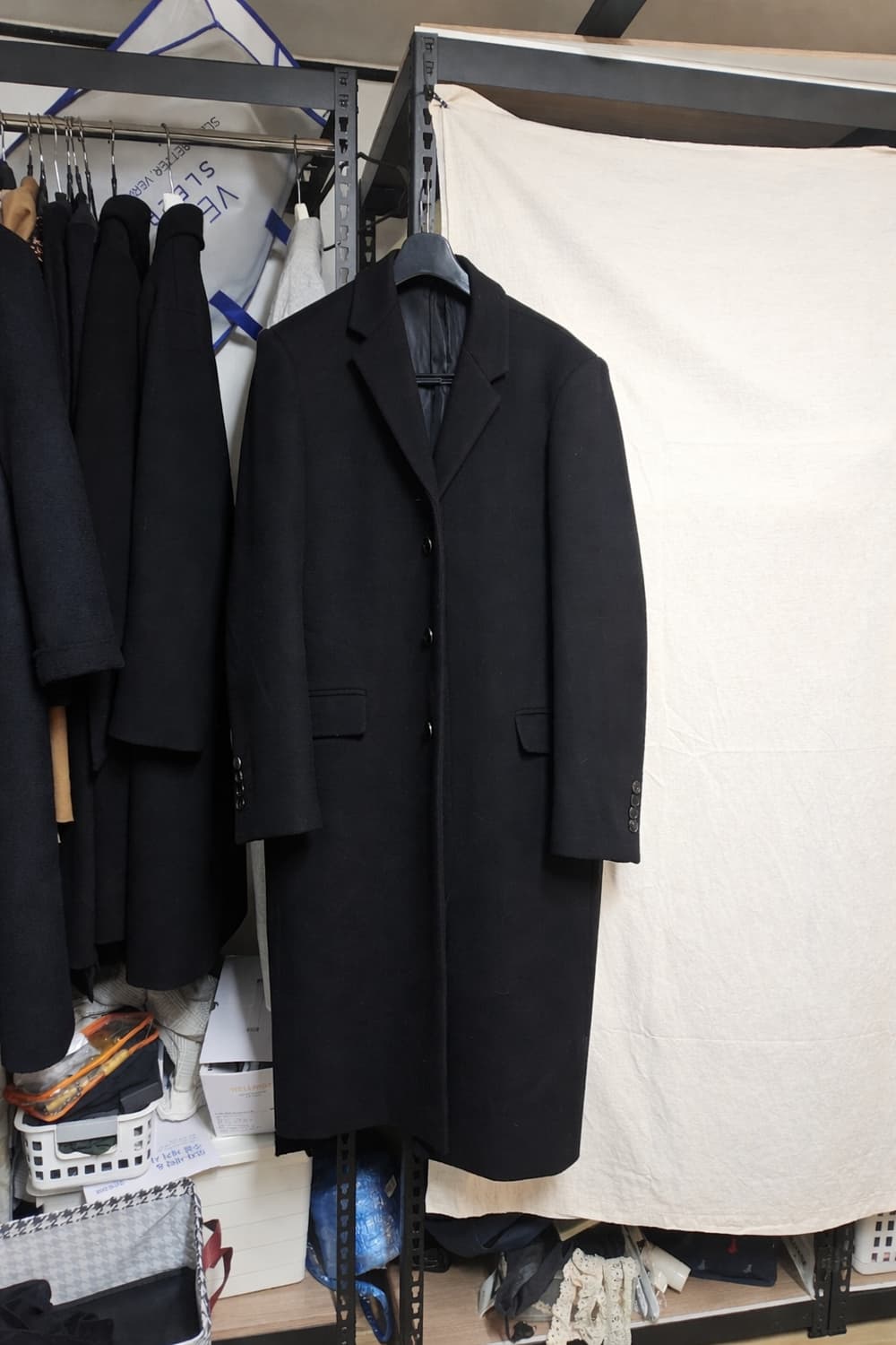 마마가리 히든싱글 20fw 50사이즈 블랙 캐시30울70 상품이미지1