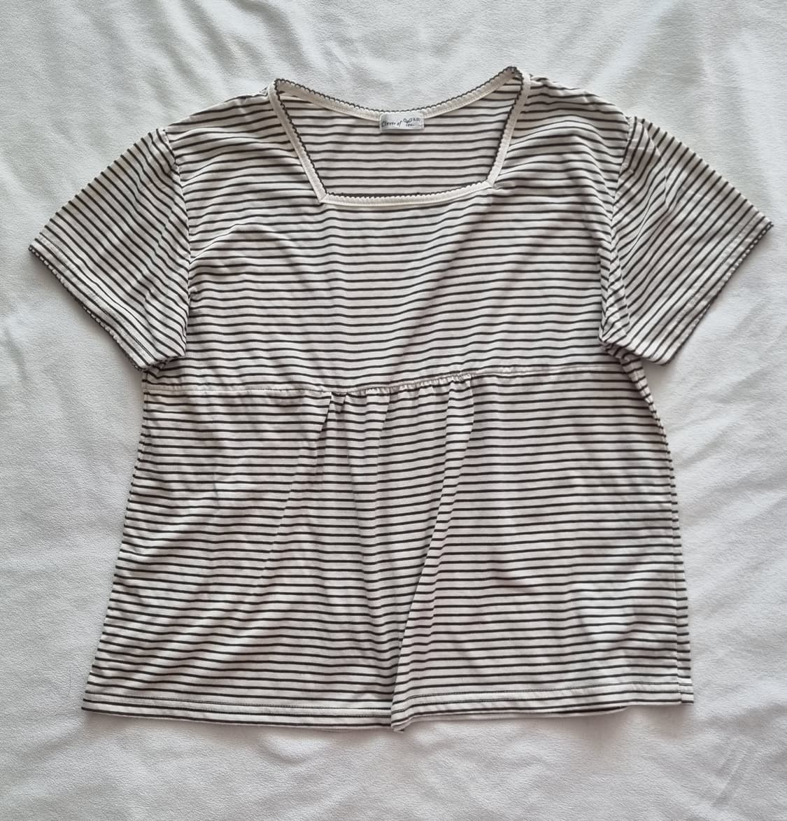 빈티지 모리걸 하구미 스트라이프 티셔츠 상품이미지1