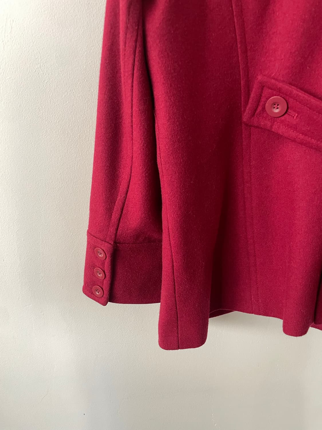 vintage red pea coat 상품이미지8