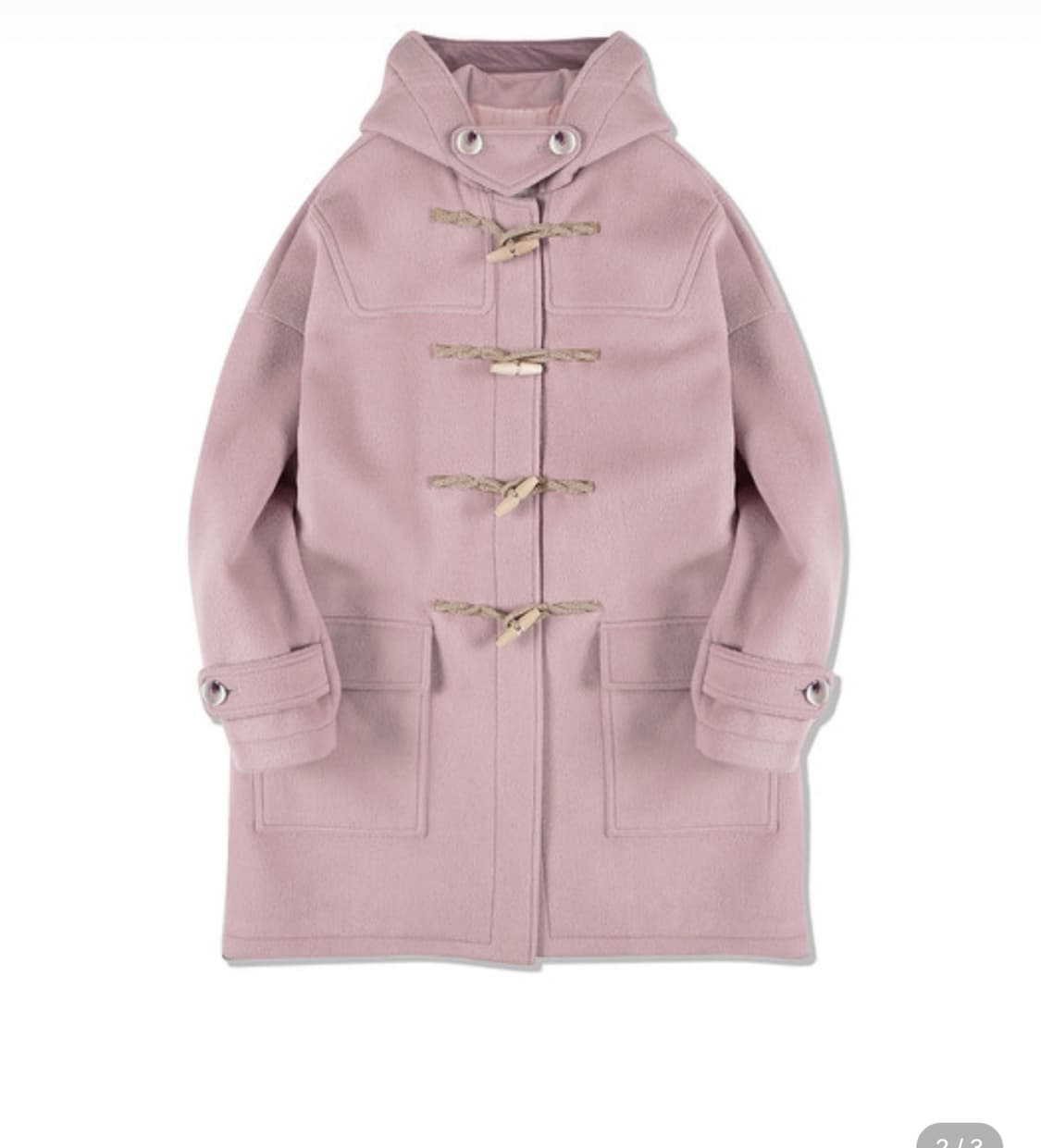 메인부스 핑크 더플코트 상품이미지1
