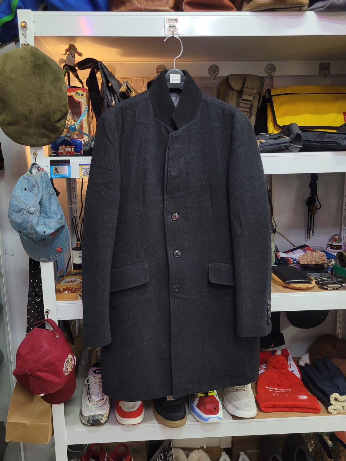 customellow 커스텀멜로우 다크 그레이 싱글 코트 상품이미지1