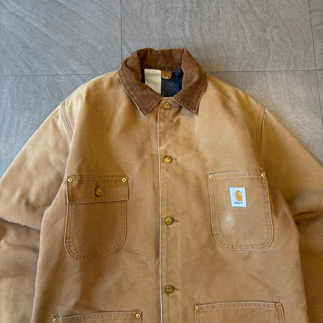 90s 90년대 칼하트 베이지 덕 초어 자켓 상품이미지2
