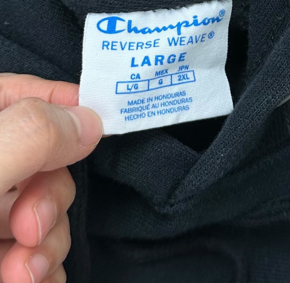 챔피온 리버스위브 후드티 블랙 (2XL) 상품이미지7